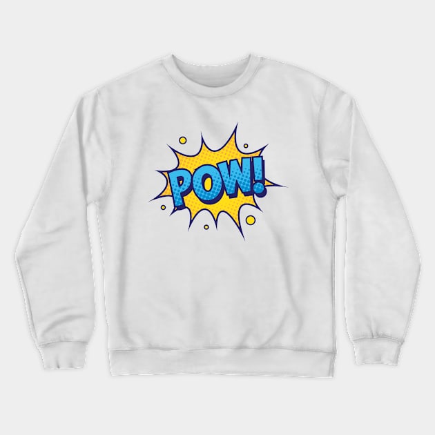 Comic Pow! Crewneck Sweatshirt by Vin Zzep